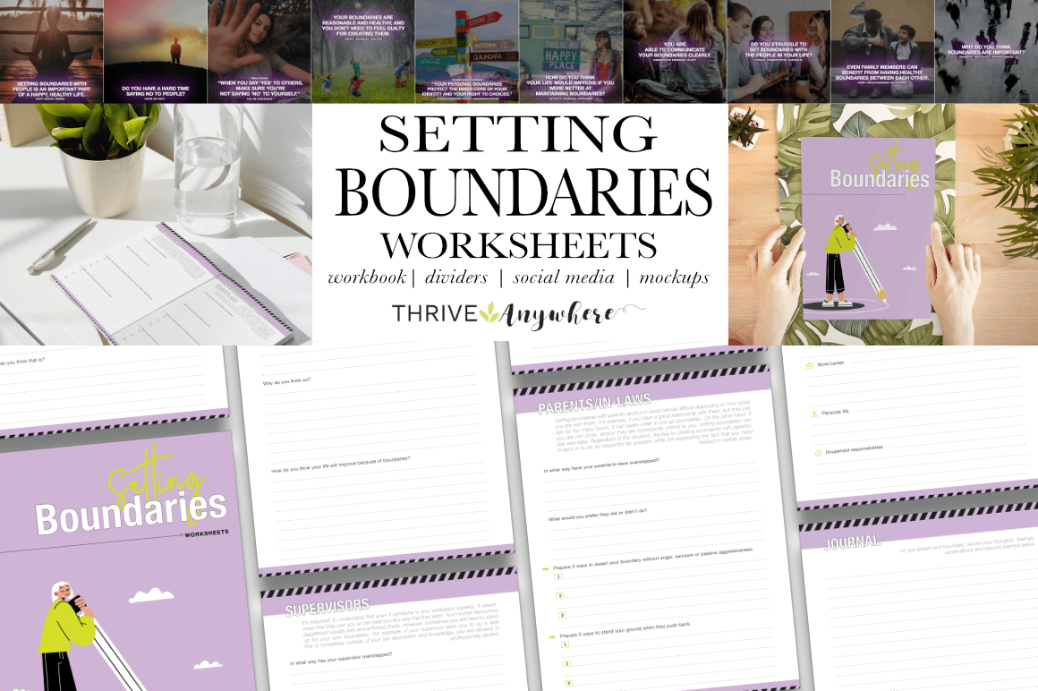 Setting Boundaries Worksheets Thrive Anywhere