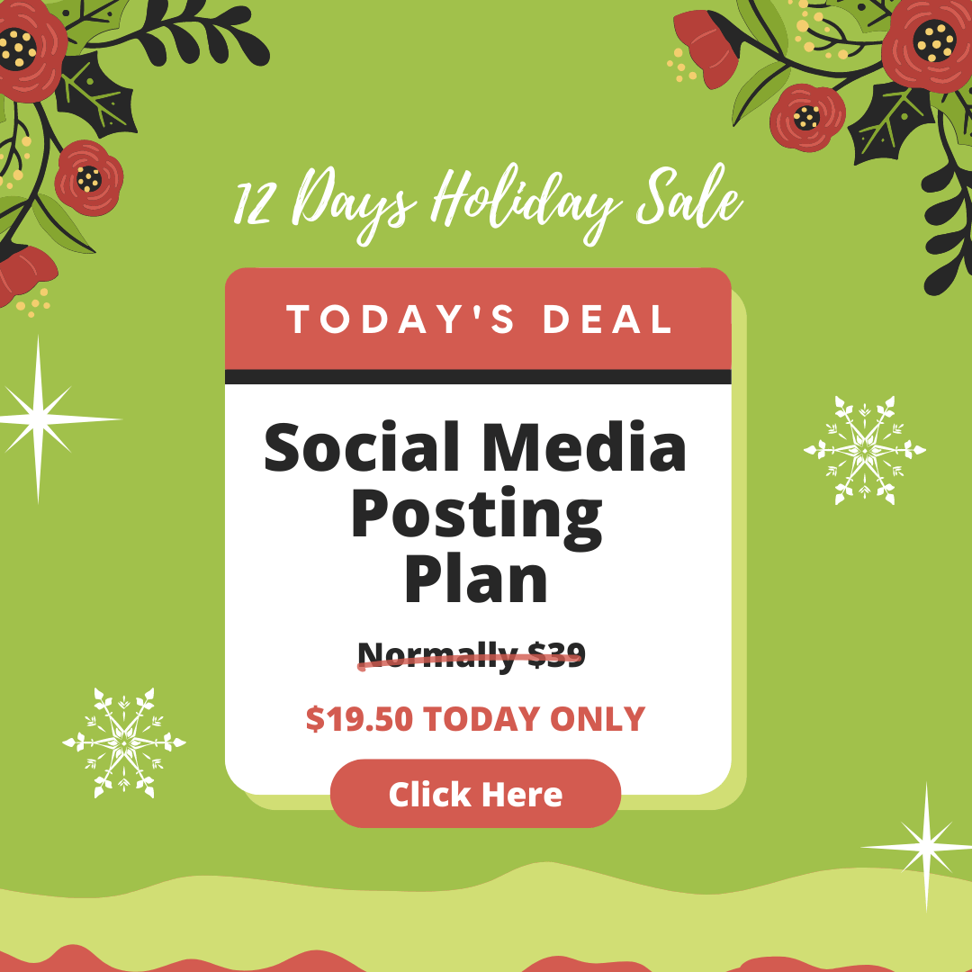 12 Days Holiday Sale 2022 Day 11 Social Media Posting Plan