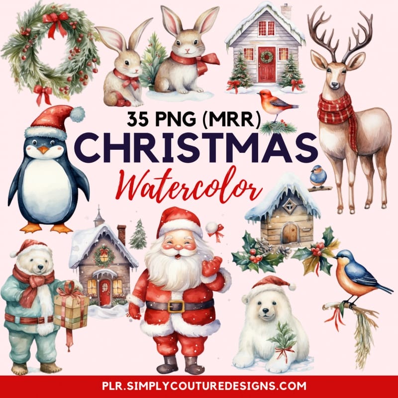 35 Christmas Watercolor Clipart With MRR 33 CarmenChan 6538532d4eb9f45c5c5a8a26