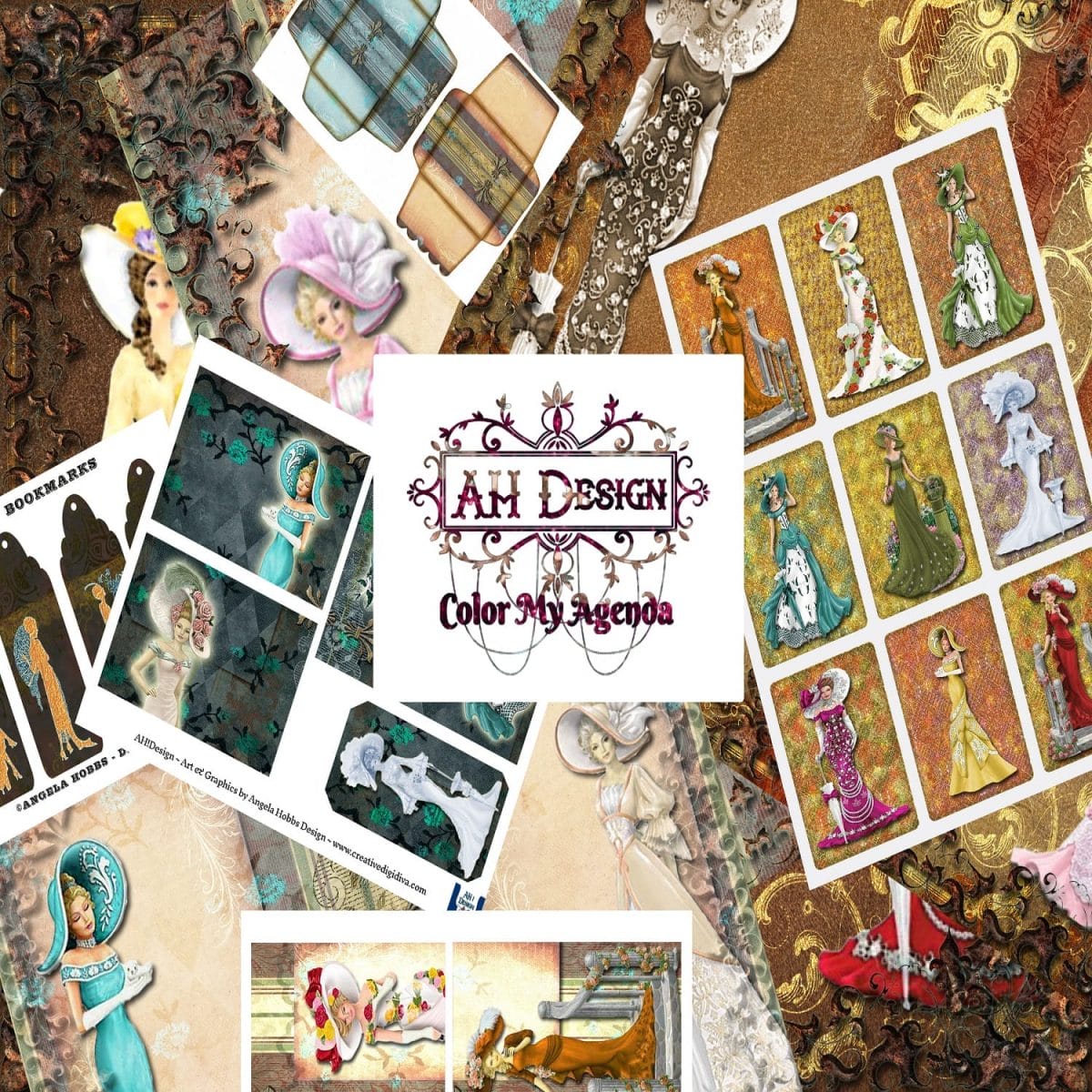 Vintage Ladies Junk Journal Printable Kit 29 CatherineHobbs 1