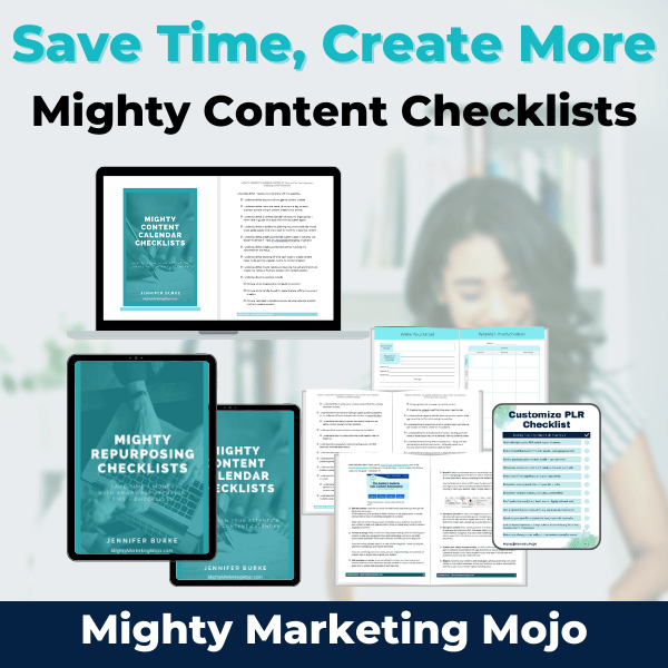 Mighty Content Repurposing Checklists 2 Jennifer Burke MMM Content Checklists