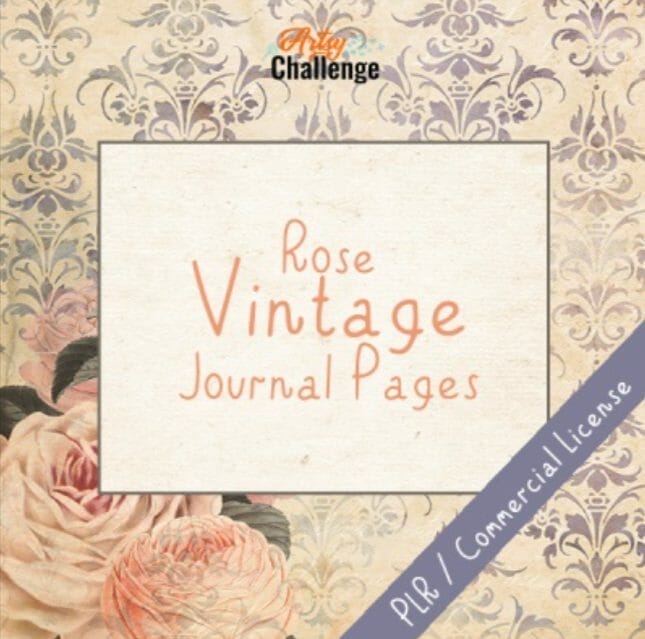 Rose Vintage Journal Pages Artsy Challenge 64b0f736d45e126197dbe6da