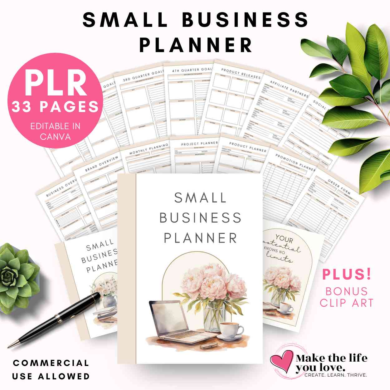 Small Business Planner PLR 39 tina haack small business planner template