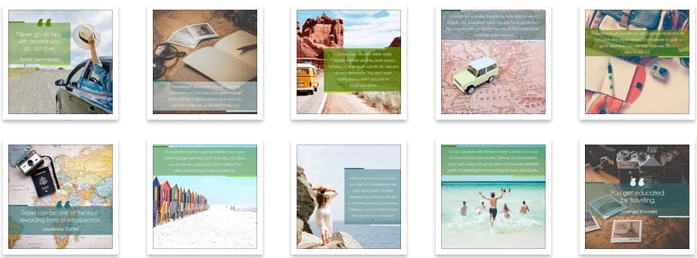 vacation planner social media