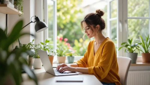 32 Sizzling Content Ideas for Summer To Make Your Brand Shine 2 woman working on laptop in home office